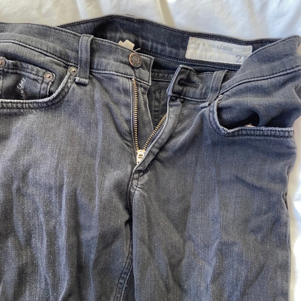 Rag and Bone black ripped jeans